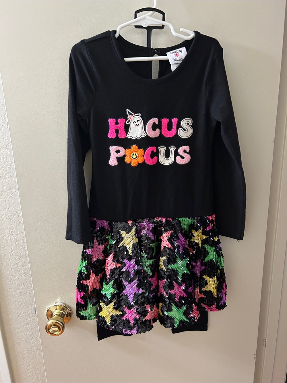 Courtyard Kids Black "Hocus Pocus" Sequin Star Matching Set